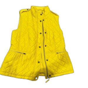 Talbot Quilted Fleece Lined Yellow Vest Size Medium